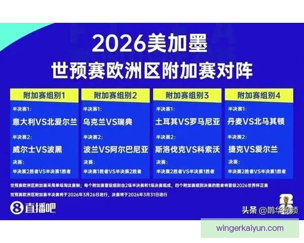 瑞典缺席2026年世界杯正赛，连续两届无缘决赛圈